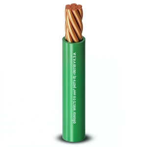 سلك مفرد نحاس مجدول معزول PVC، مقاس 25 mm2، 450/750 فولت، أخضر | شركة الفنار