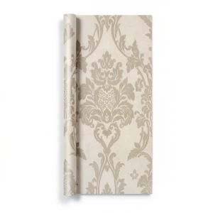 Classic Wallpaper Length 10m, Width 0.53m, Beige Color