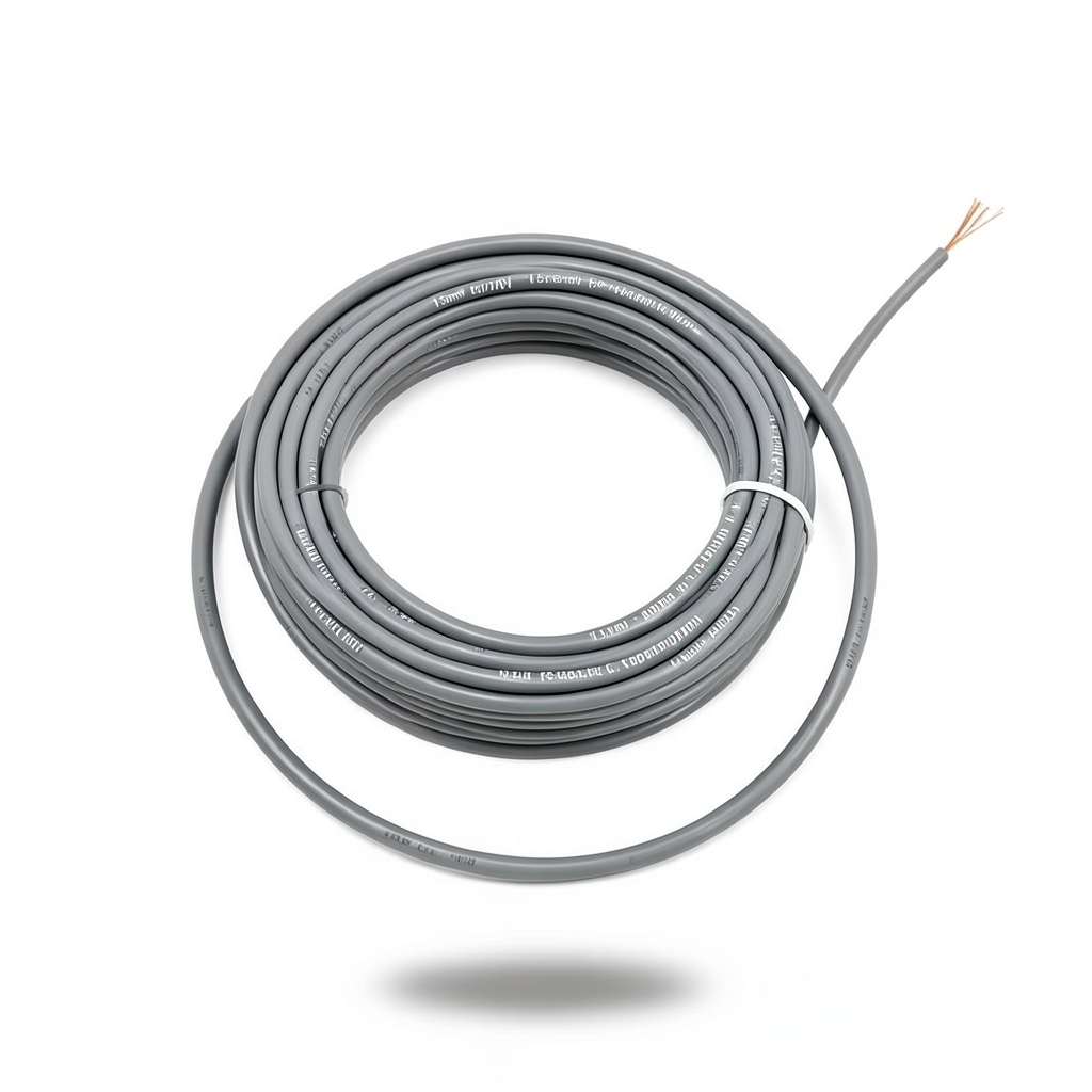 1.5mm Flexible Wire, Copper Conductor 0.25mm Diameter, 450/750V, Heat Resistant PVC Insulation, Gray | Al Fanar