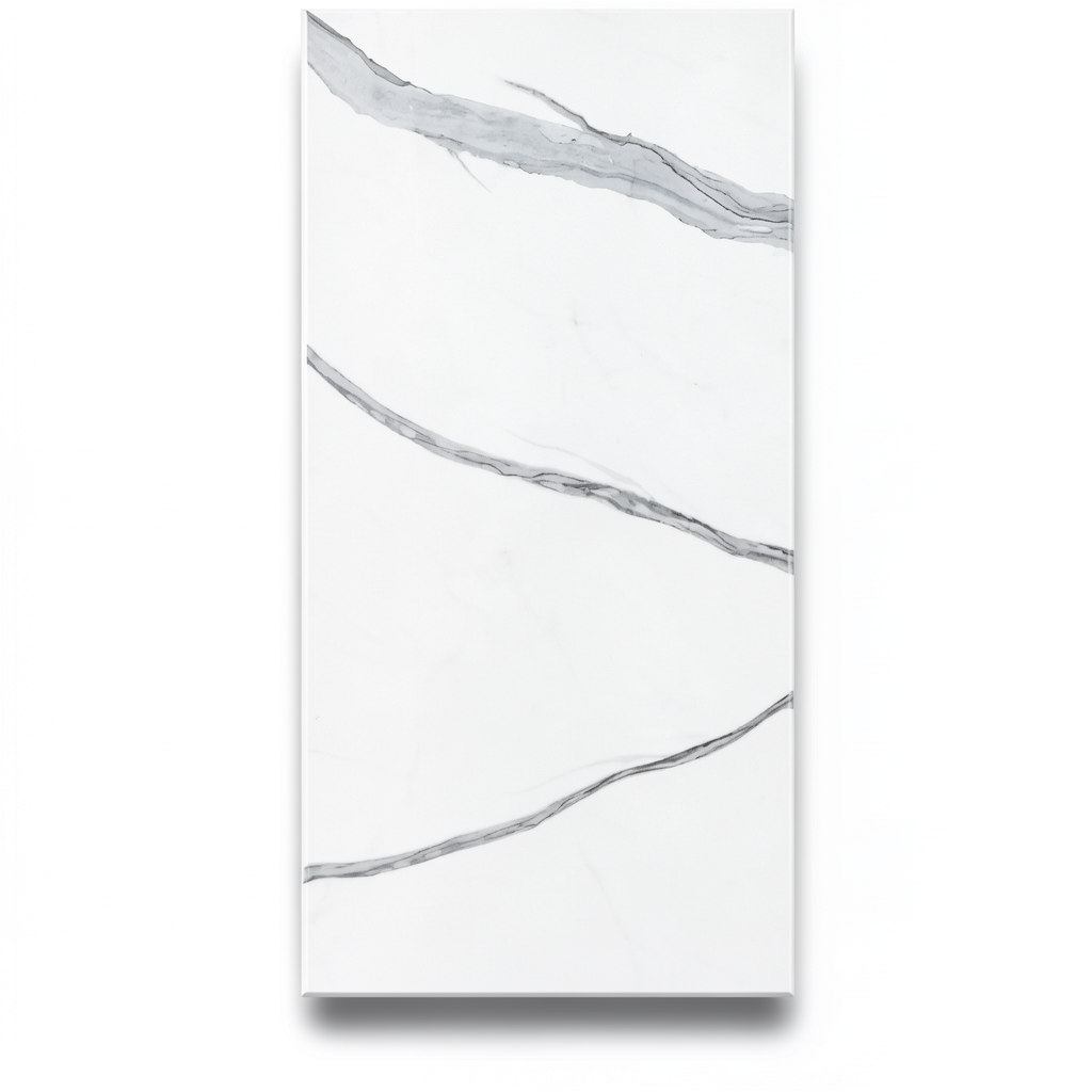 Floor Porcelain Tiles Size 135x305 cm, White Color, Viareggio Model