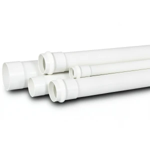 أنابيب بلاستيك UPVC لأنظمة الصرف الصحي SDR 34.4 مقاس 75 ملم سمك 2.2 ملم لون أبيض