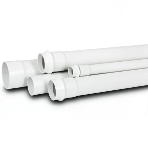 أنابيب UPVC لأنظمة الصرف الصحي SDR 34.4 مقاس 90 مم سماكة 2.7 مم لون أبيض