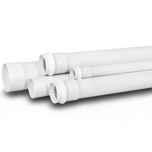 أنابيب بلاستيك UPVC لأنظمة الصرف الصحي SDR 33 قطر خارجي 40 مم سمك 1.5 مم لون أبيض