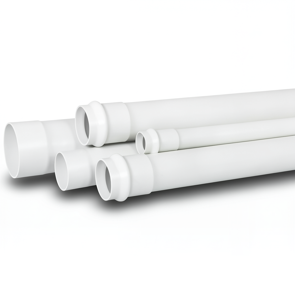 UPVC Plastic Pipe for Sewerage Systems SDR 33 40 mm OD Thickness 1.5 mm White