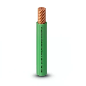 كابل نحاس THHN/THWN مقاس 0.82 مم² قطر 2.2 مم 600 فولت طول 500 قدم أخضر معزول PVC 105°C | شركة الفنار