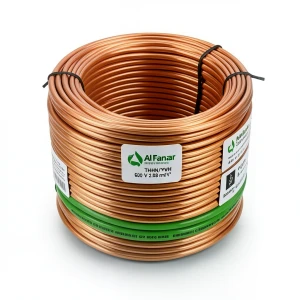 كابل نحاس THHN/THWN عزل PVC 105°C مقاس 2.08 مم² قطر 2.9 مم 600 فولت طول 500 قدم أخضر | شركة الفنار