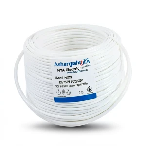 سلك كهرباء 16 مم2 NYA 450/750 فولت، نحاس مجدول، معزول PVC 90°C، ابيض | شركة كابلات الشرقية للصناعة