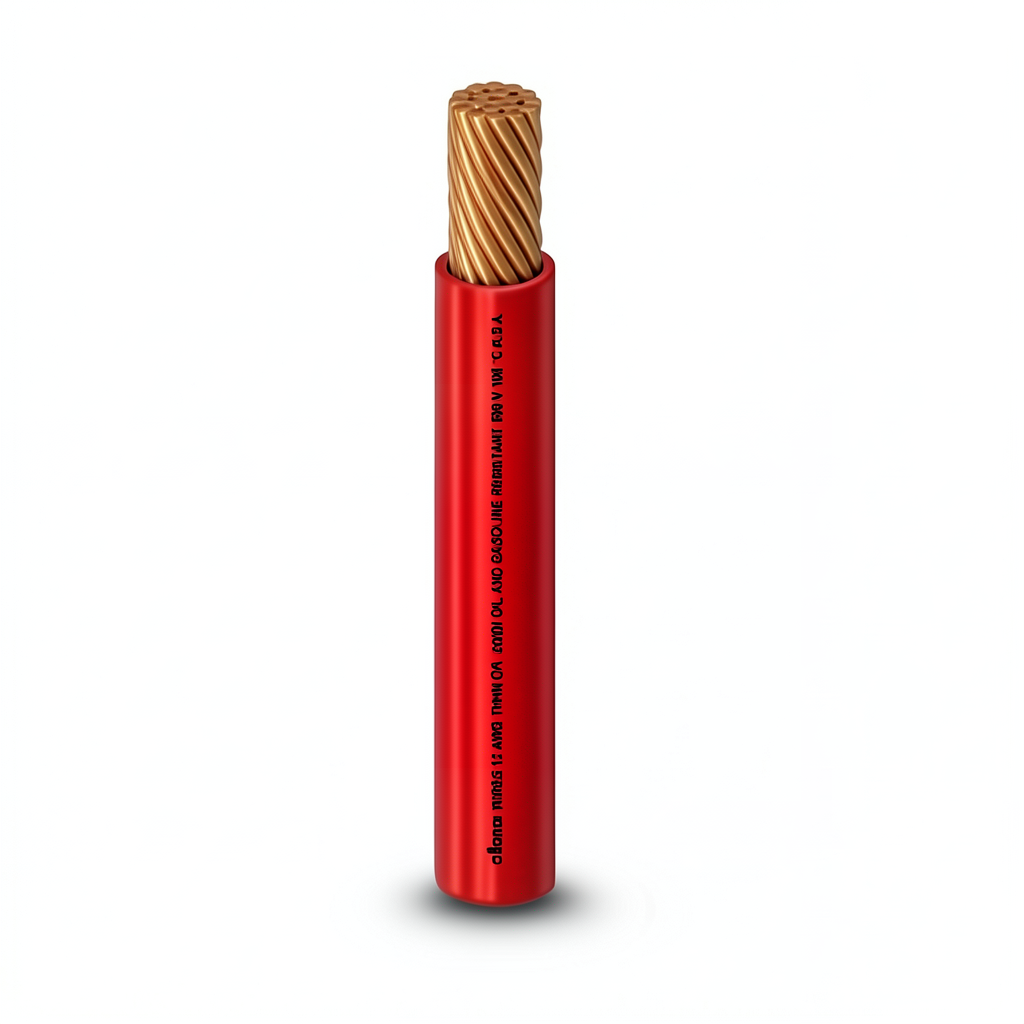 كابل نحاس THHN/THWN عزل PVC 105°C مقاس 3.31 مم² قطر 3.1 مم 600 فولت طول 300 قدم لون أحمر | شركة الفنار