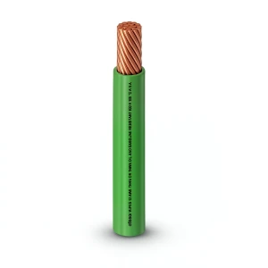 كابل نحاس THHN/THWN مقاس 0.82 مم² قطر 2.2 مم 600 فولت طول 500 قدم أخضر معزول PVC 105°C | شركة الفنار