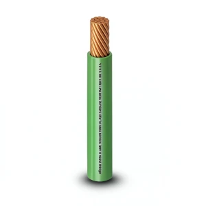كابل نحاس THHN/THWN عزل PVC 105°C مقاس 2.08 مم² قطر 2.9 مم 600 فولت طول 500 قدم أخضر | شركة الفنار