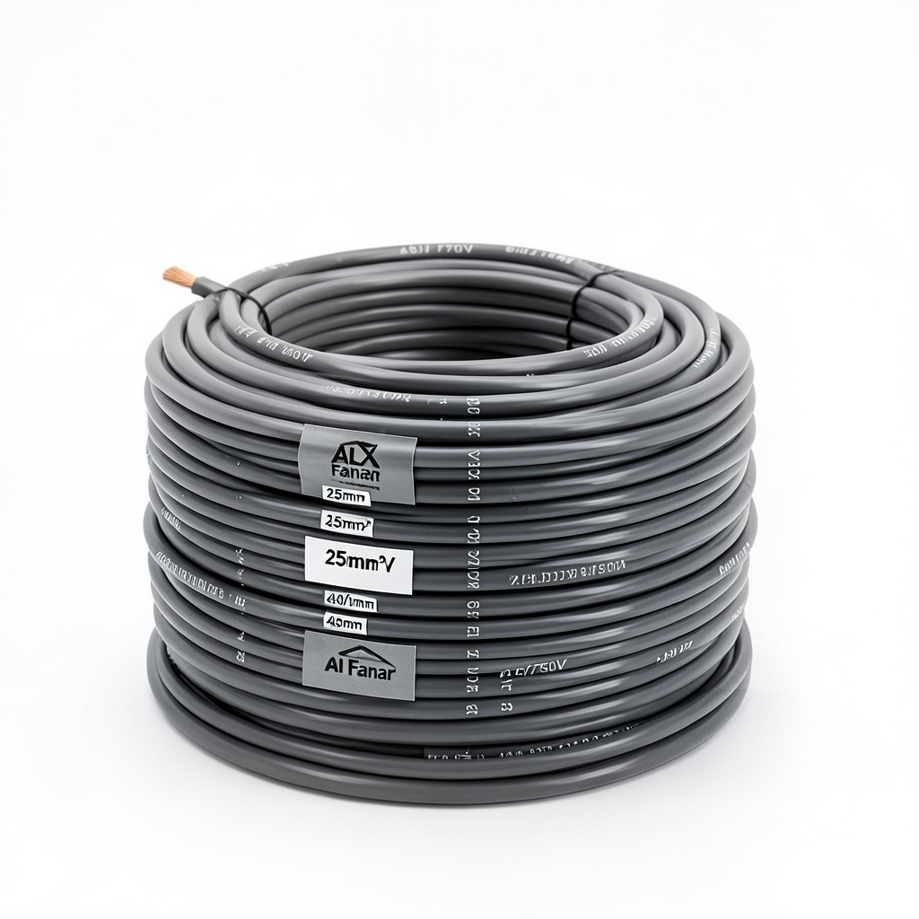 25mm2 Electrical Wire Copper Conductor 0.40mm Diameter 450/750V Heat Resistant PVC | Al Fanar