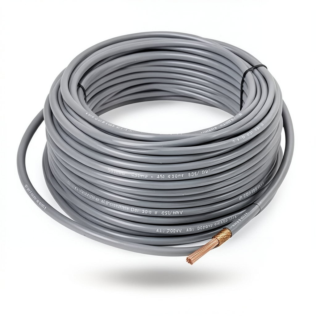 50mm2 Electrical Wire Copper Conductor 0.50mm Diameter 450/750V Heat Resistant PVC Insulation Gray | Al Fanar