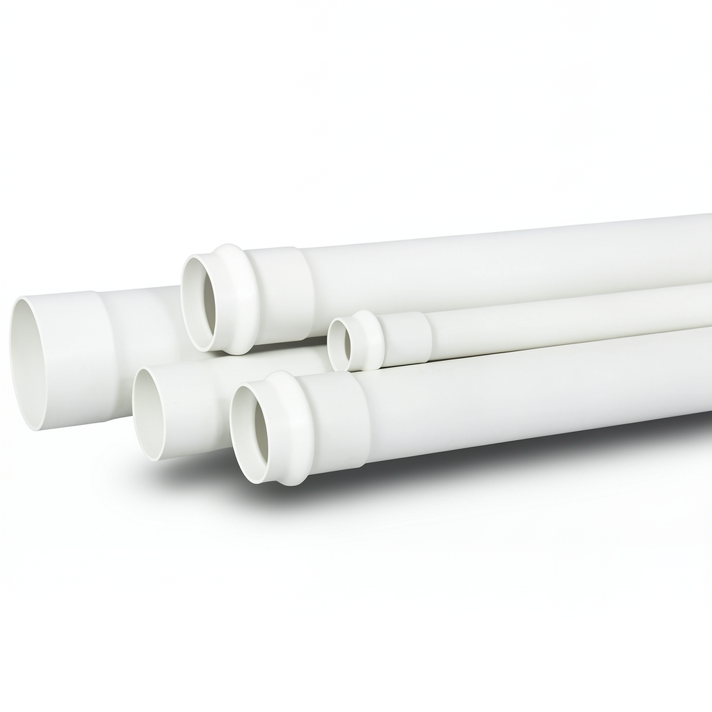 UPVC Pipe for Sewerage Systems SDR 33 Outside Diameter 90 mm Thickness 2.8 mm White