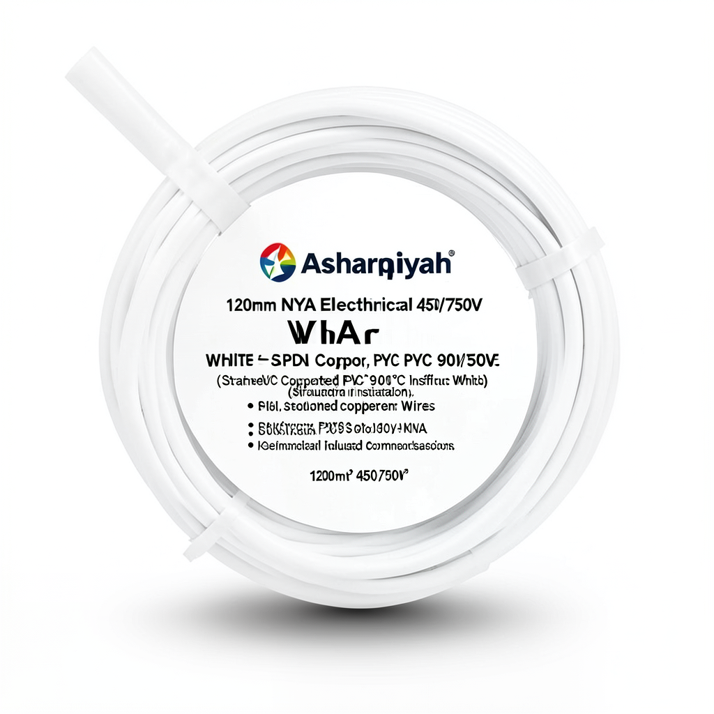 120mm NYA Electrical Wire 450/750V, Stranded Copper, PVC 90°C Insulated, White | Asharqiyah Cables Company for Industry