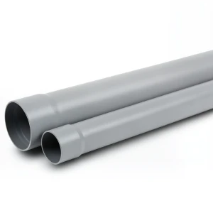 أنابيب UPVC ضغط اسمي 12.5 بار SDR 21 قطر خارجي 125 مم سماكة 6 مم لون رمادي