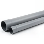 مواسير بلاستيك UPVC SDR 21 ضغط 12.5 بار قطر خارجي 140 مم سمك 6.7 مم رمادي