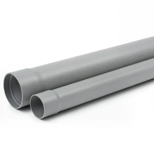 أنابيب UPVC ضغط 12.5 بار SDR 21 قطر خارجي 160 مم سماكة 7.7 ملم لون رمادي