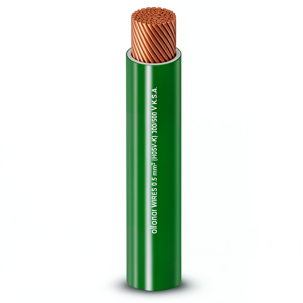 PVC Insulated Flexible Copper Single Wire 185mm, 600/1000 volts, Green | Al Fanar