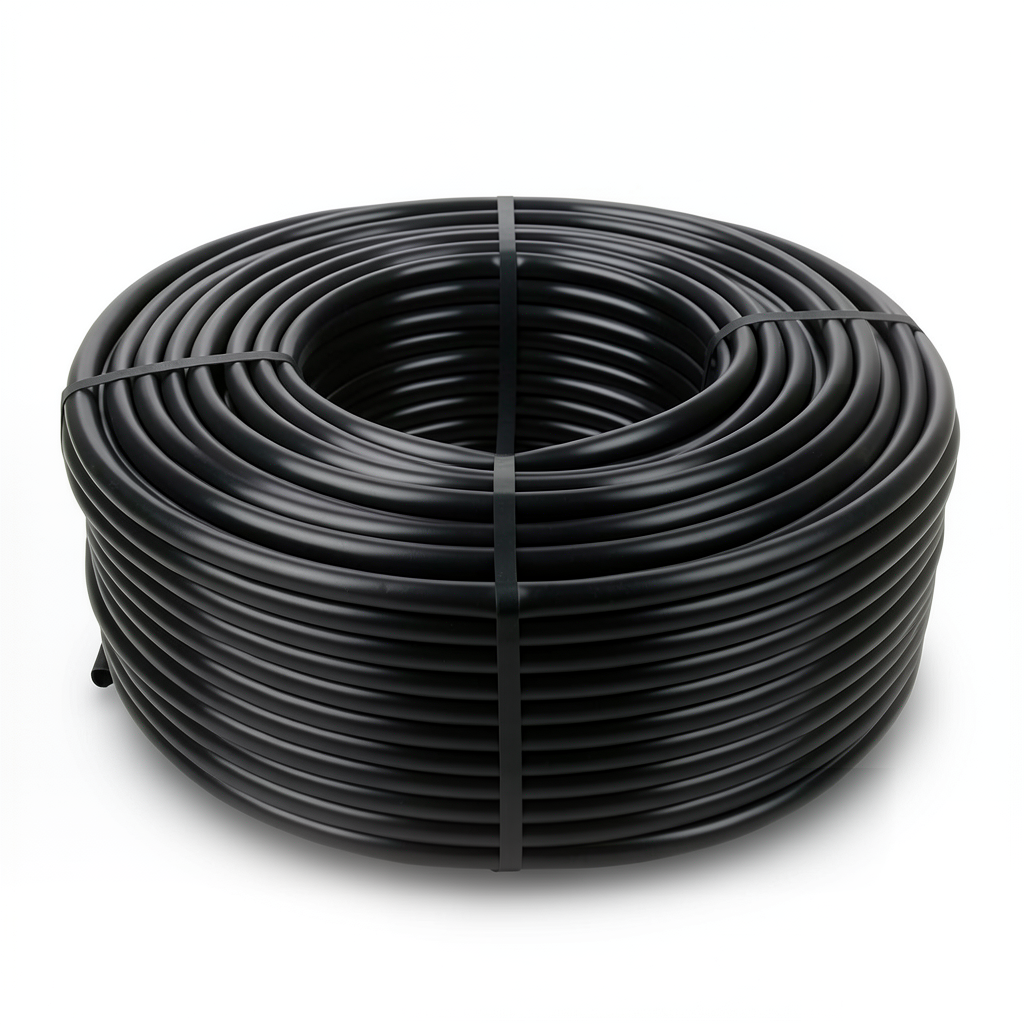 لفة أنابيب HDPE ضغط 6 بار PE 80 قطر خارجي 20 مم سمك 1.8 مم لون أسود