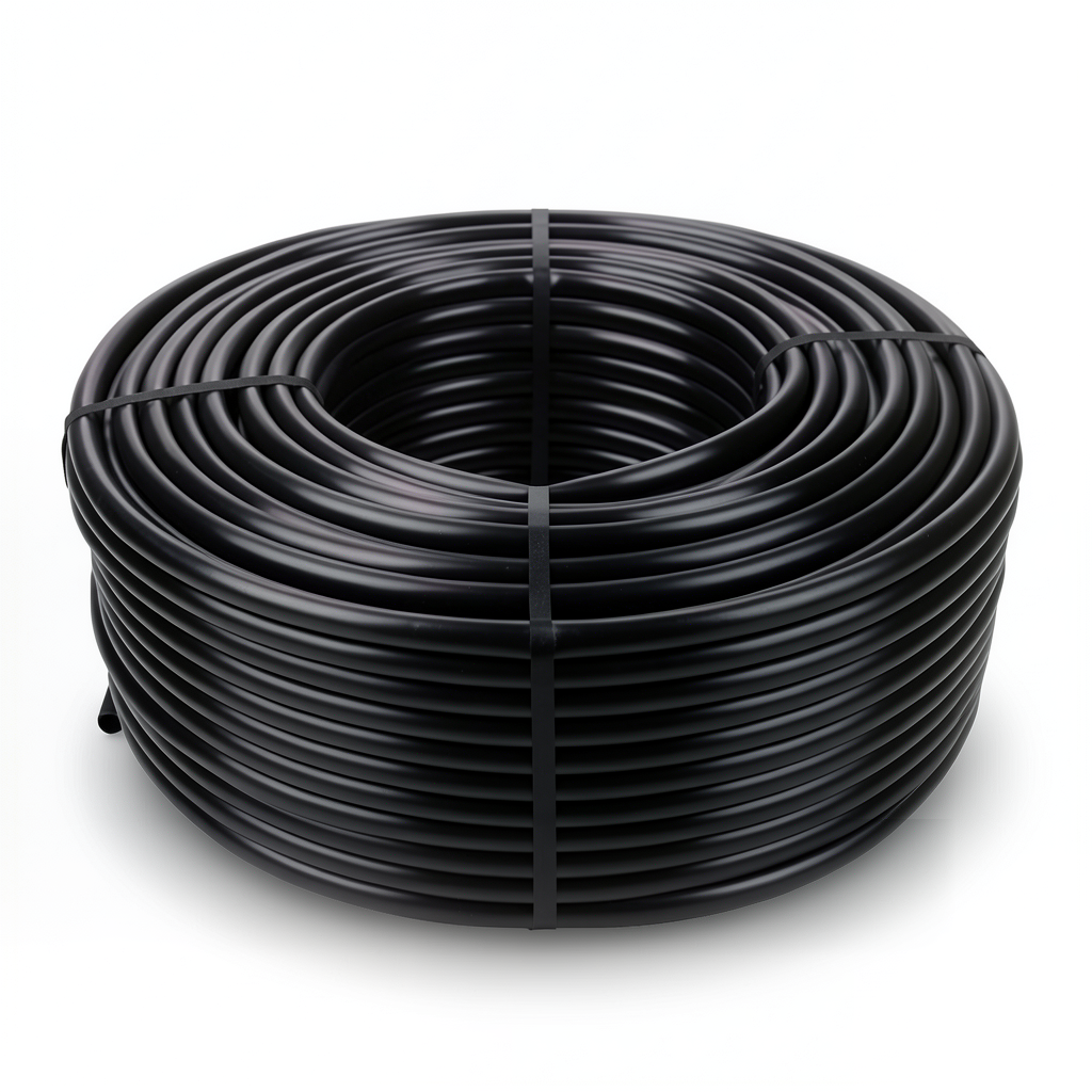 HDPE Plastic Coil Pipe Nominal Pressure 6 Bar PE 80 OD 63 mm Thickness 3.6 mm Black