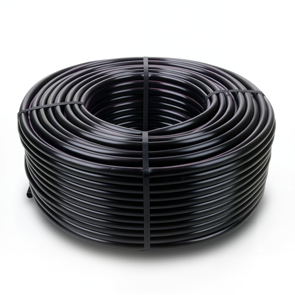 HDPE Coil Pipe Nominal Pressure 6 Bar PE 80 OD 90 mm Thickness 5.1 mm Black
