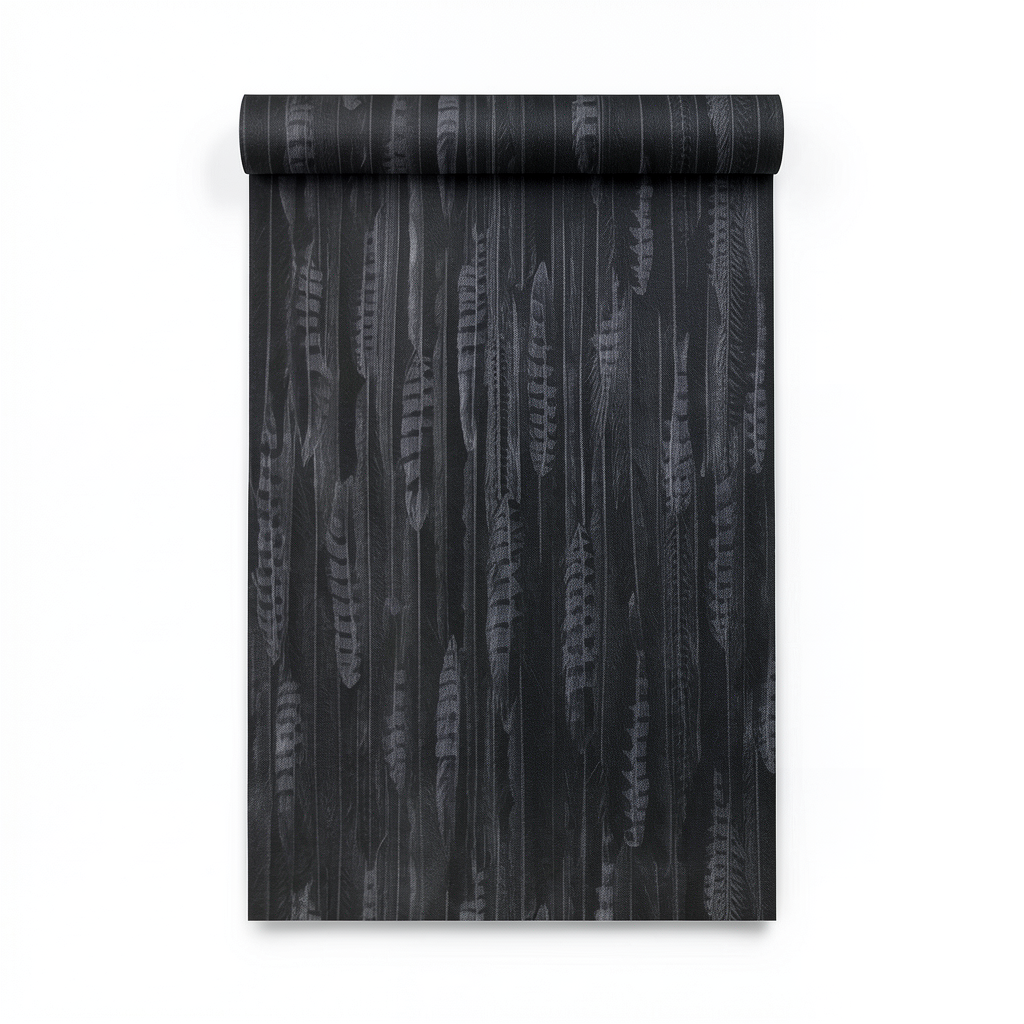 Dutch Patterned Wall Covering 10m x 0.53m, Black Color