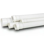 أنابيب بلاستيك UPVC لأنظمة الصرف الصحي SDR 33 قطر خارجي 75 ملم سماكة 2.3 ملم لون أبيض