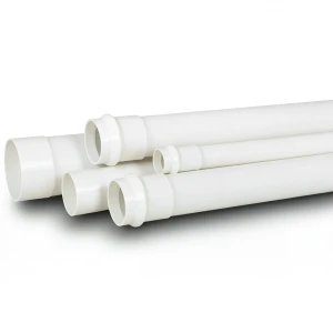UPVC Plastic Pipe for Sewerage Systems SDR 33 Outside Diameter 75 mm Thickness 2.3 mm White Color