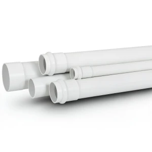UPVC Pipe for Sewerage Systems SDR 33 Outside Diameter 90 mm Thickness 2.8 mm White