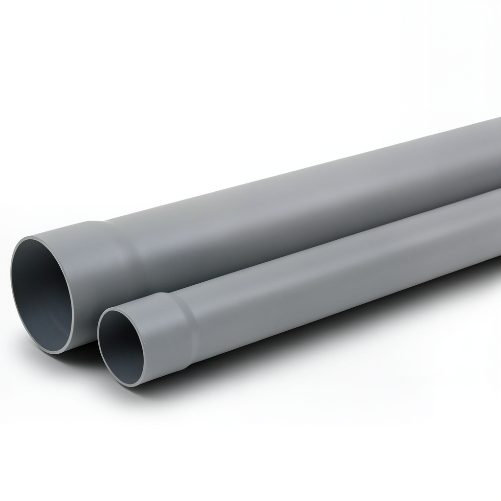 UPVC Plastic Pipe SDR 21 PN 12.5 Bar 110 mm OD 5.3 mm Thickness Grey