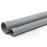 أنابيب UPVC ضغط 12.5 بار SDR 21 قطر خارجي 160 مم سماكة 7.7 ملم لون رمادي