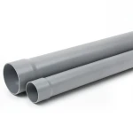 أنابيب UPVC ضغط اسمي 12.5 بار SDR 21 قطر خارجي 200 مم سمك 9.6 مم لون رمادي