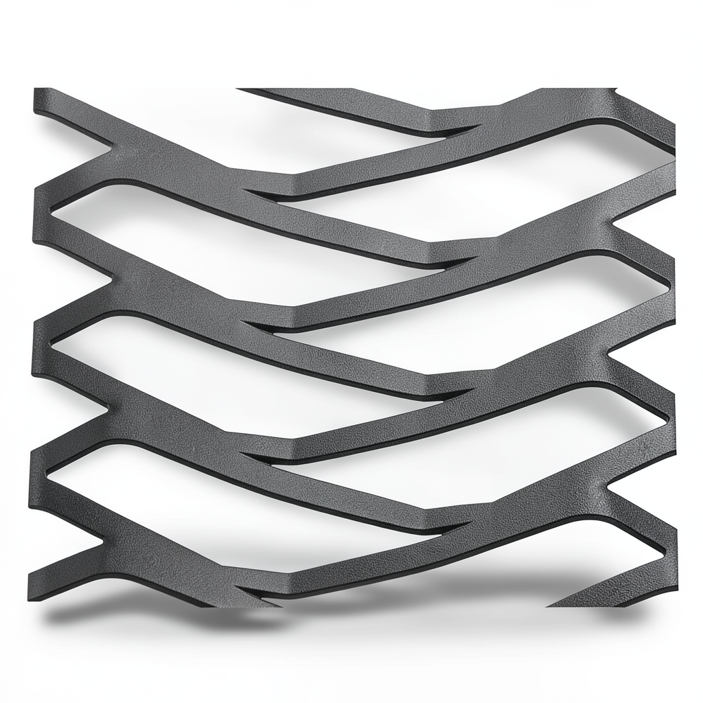 Hot Rolled Expanded Metal Mesh Thickness 5.8 mm Size 1.22×3 meter, Black Steel