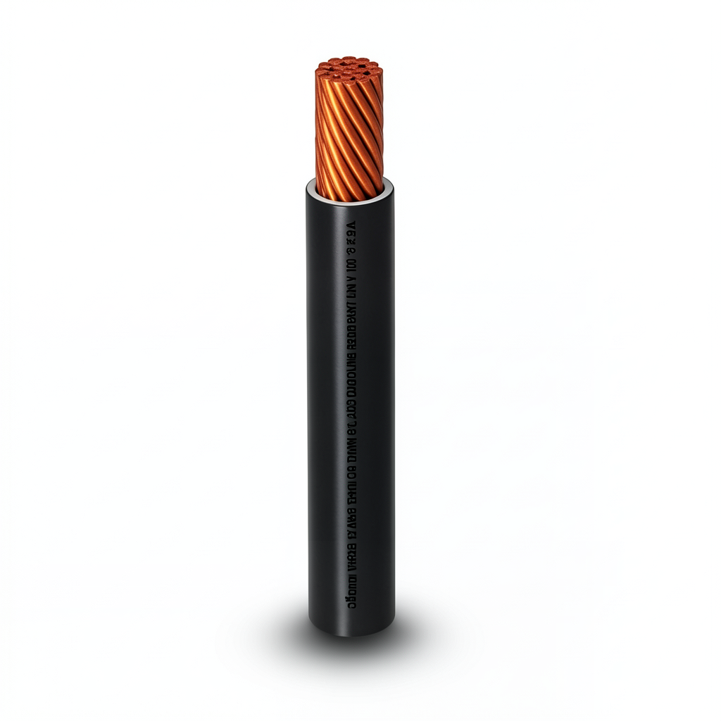 كابل نحاس THHN/THWN عزل PVC 105°C مقاس 0.82 مم² قطر 2.2 مم 600 فولت طول 500 قدم أسود | شركة الفنار