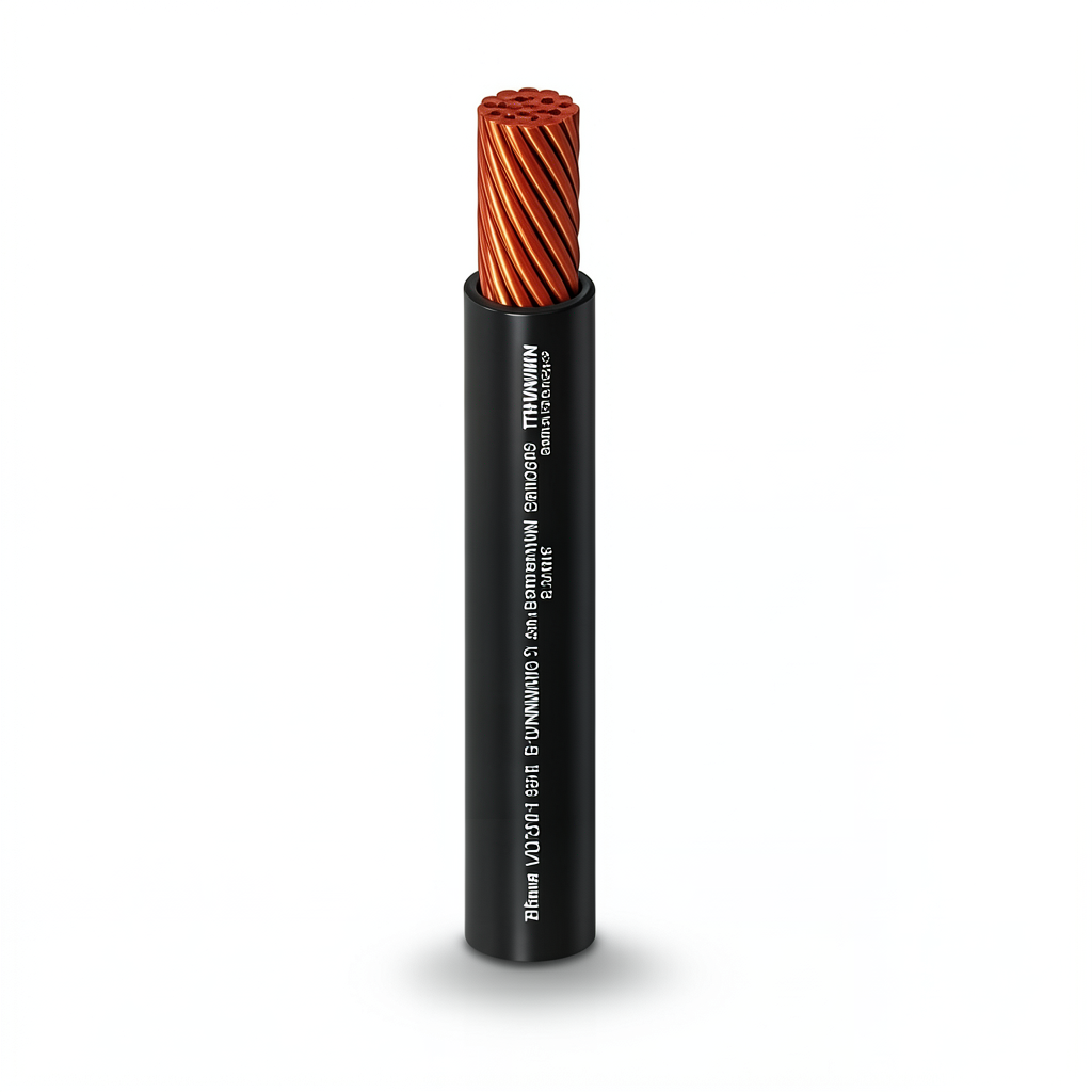 THHN/THWN Copper Cable PVC 105°C Insulation 1.31 mm² Diameter 2.5 mm 600 V 500 Ft Black | Al Fanar