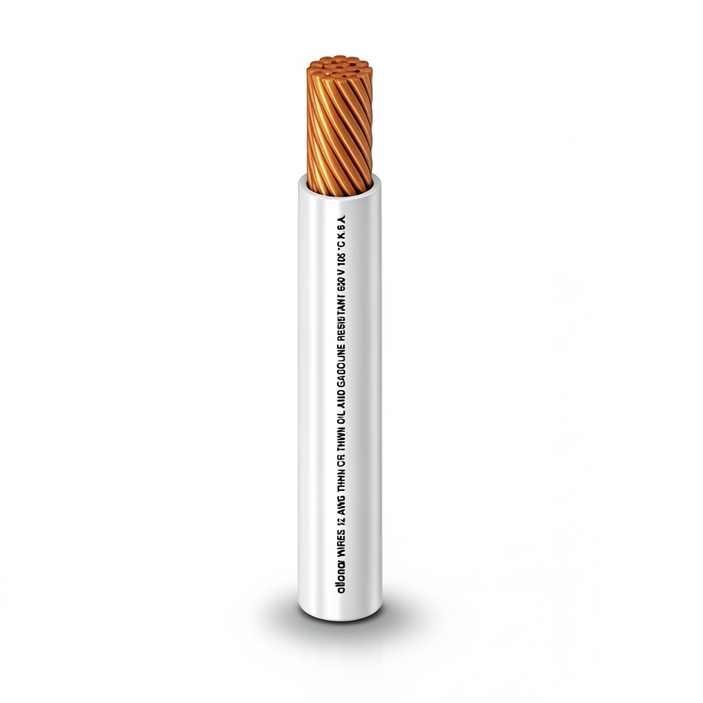 THHN/THWN Copper Cable PVC 105°C Insulation 1.31 mm² 2.5 mm Diameter 600 V 300 Ft White | Al Fanar