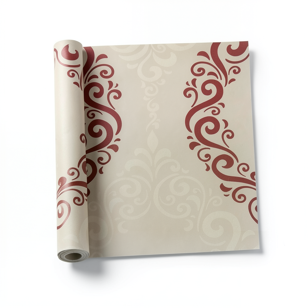 Classic Wallpaper 10m Length, 0.53m Width, Beige Color