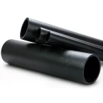 أنابيب HDPE ضغط اسمي 6 بار PE 80، قطر خارجي 160 مم، سماكة 9.1 مم، لون أسود