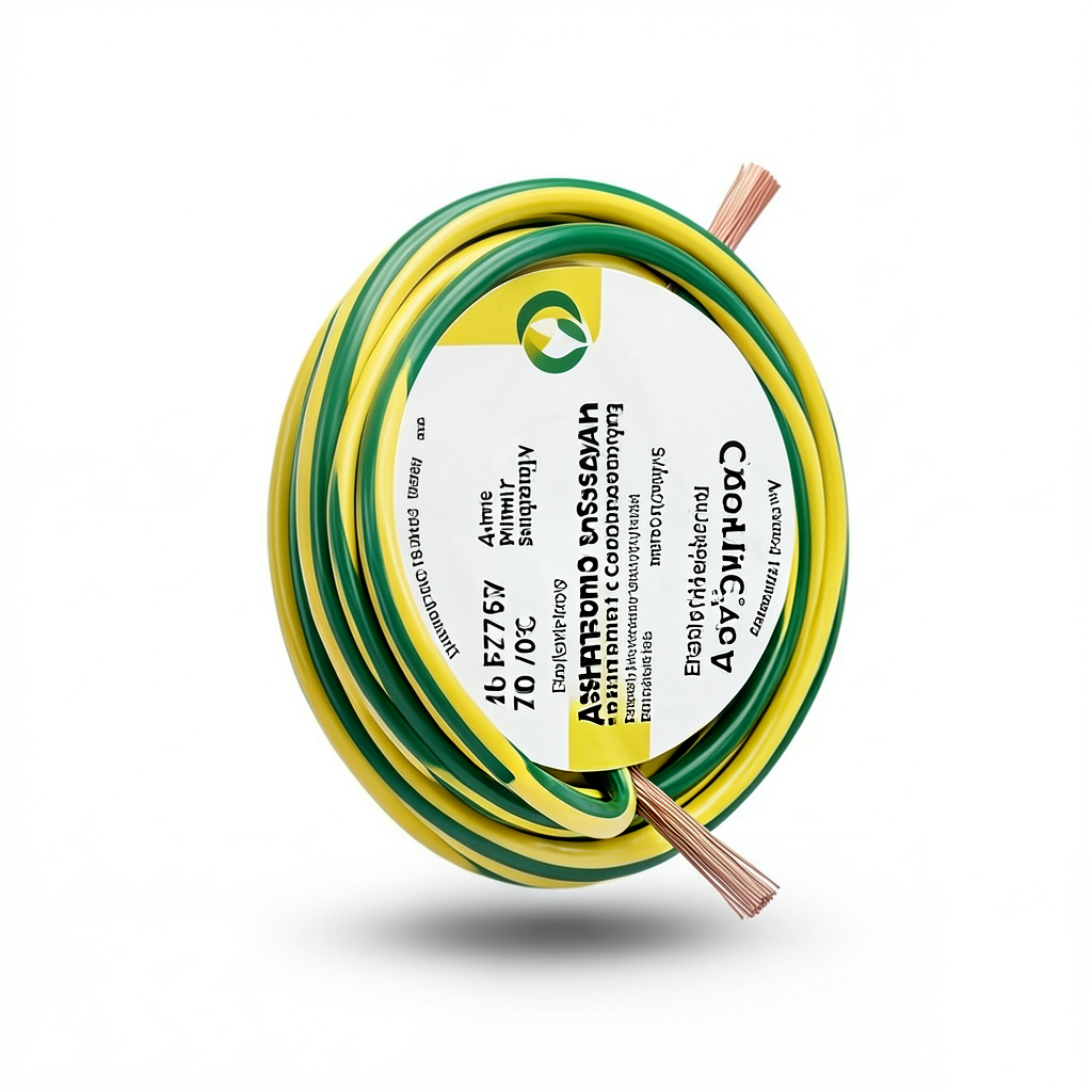 سلك كهرباء مجدول نحاس 70 مم²، 450/750 فولت، معزول PVC 70°C، أصفر/أخضر | شركة كابلات الشرقية للصناعة
