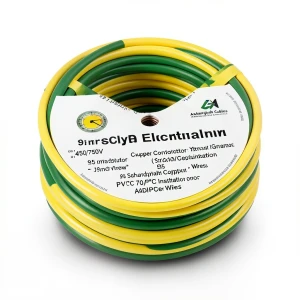 سلك كهرباء مجدول 95 مم² 450/750 فولت، موصل نحاس، عزل PVC 70°C، لون أصفر/أخضر | شركة كابلات الشرقية للصناعة