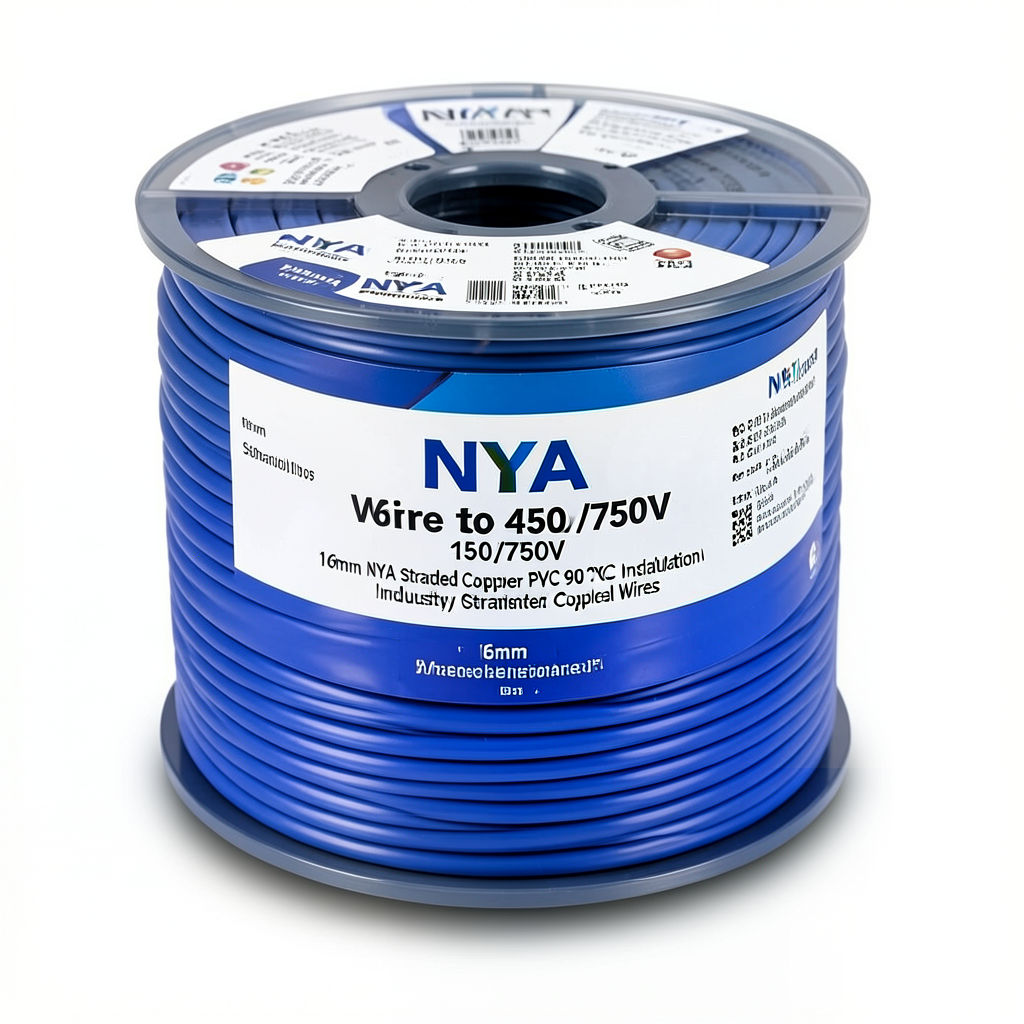 16mm NYA Wire 450/750V, Stranded Copper PVC 90°C Insulation, Blue | Asharqiyah Cables Company for Industry