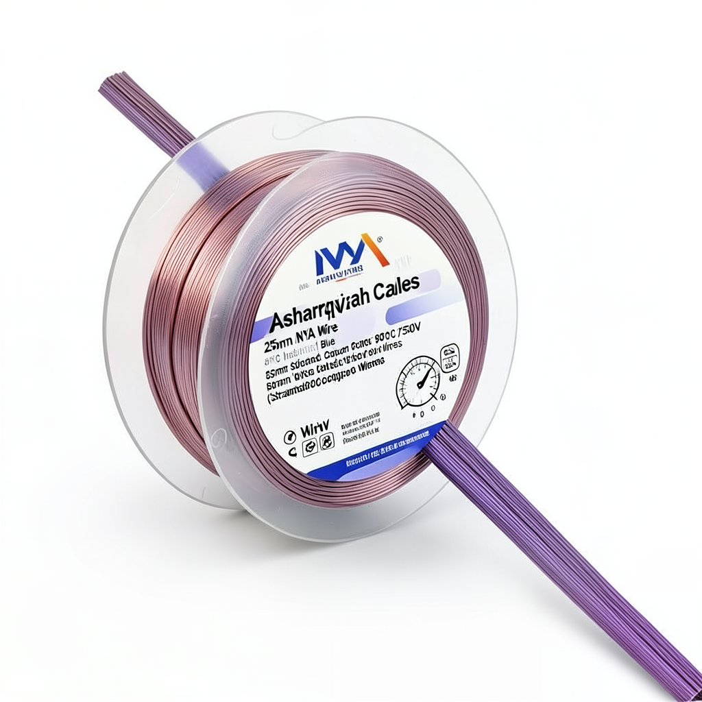 25mm NYA Wire 450/750V, Stranded Copper PVC 90°C Insulated, Blue | Asharqiyah Cables Company for Industry