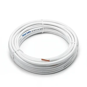 كابل نحاس THHN/THWN عزل PVC 105°C مقاس 1.31 مم² قطر 2.5 مم 600 فولت طول 300 قدم لون أبيض | شركة الفنار