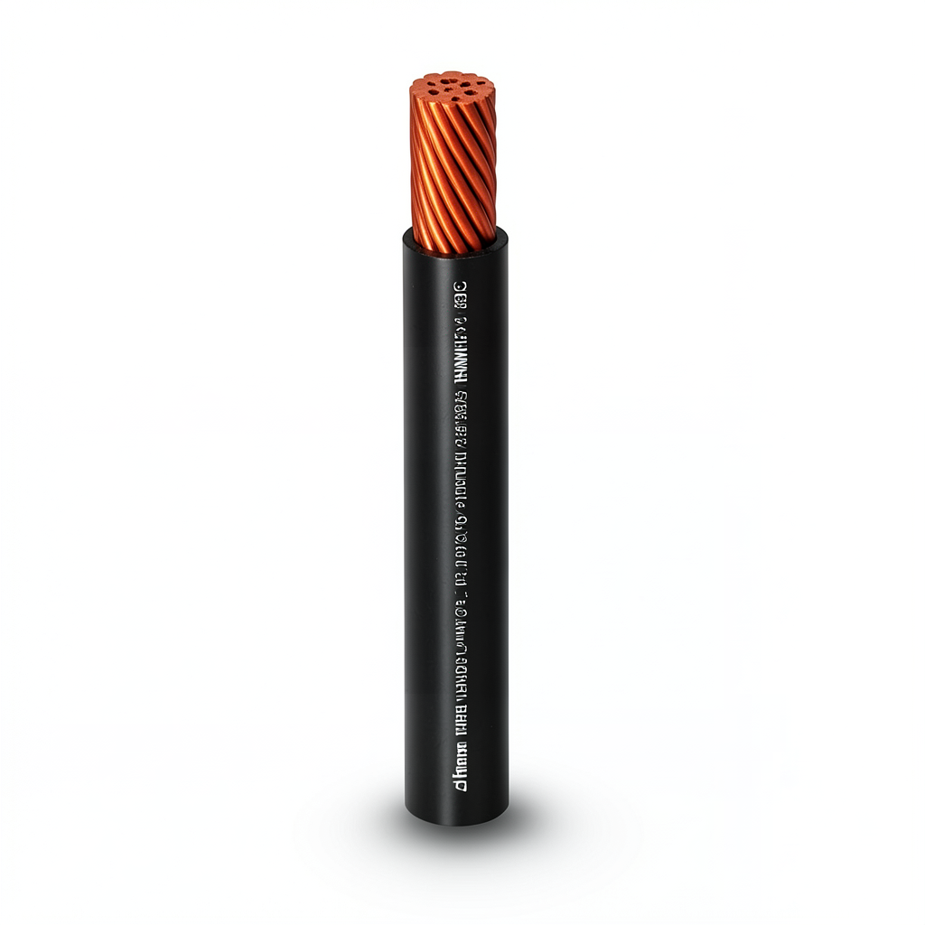 THHN/THWN Copper Cable PVC 105°C Insulation 1.31 mm² 2.5 mm Diameter 600 V 250 Ft Black | Al Fanar