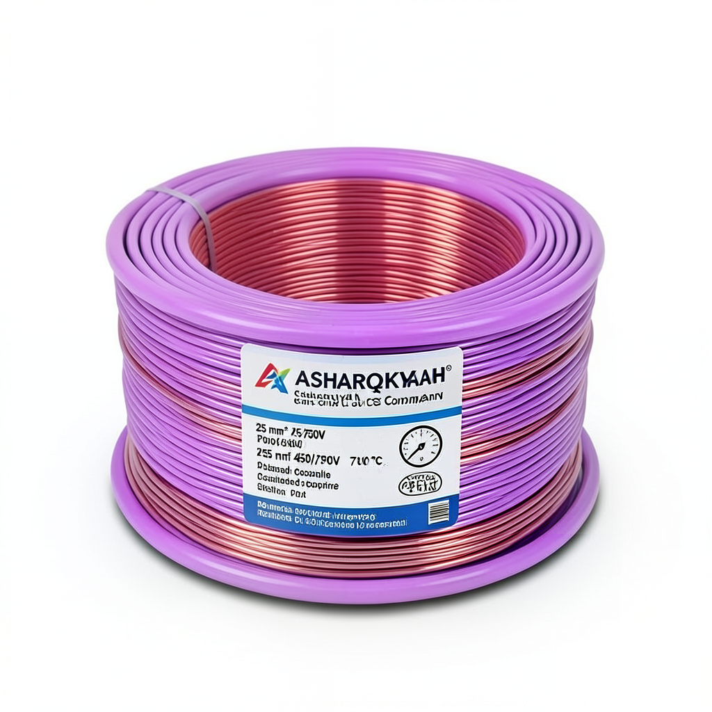25 mm² Stranded Copper Wire 450/750V PVC 70°C Insulation Purple | Asharqiyah Cables Company for Industry