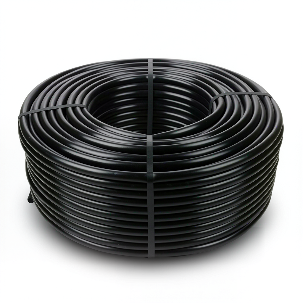 لفة أنابيب HDPE ضغط 6 بار PE 80 قطر خارجي 20 مم سمك 1.8 مم لون أسود