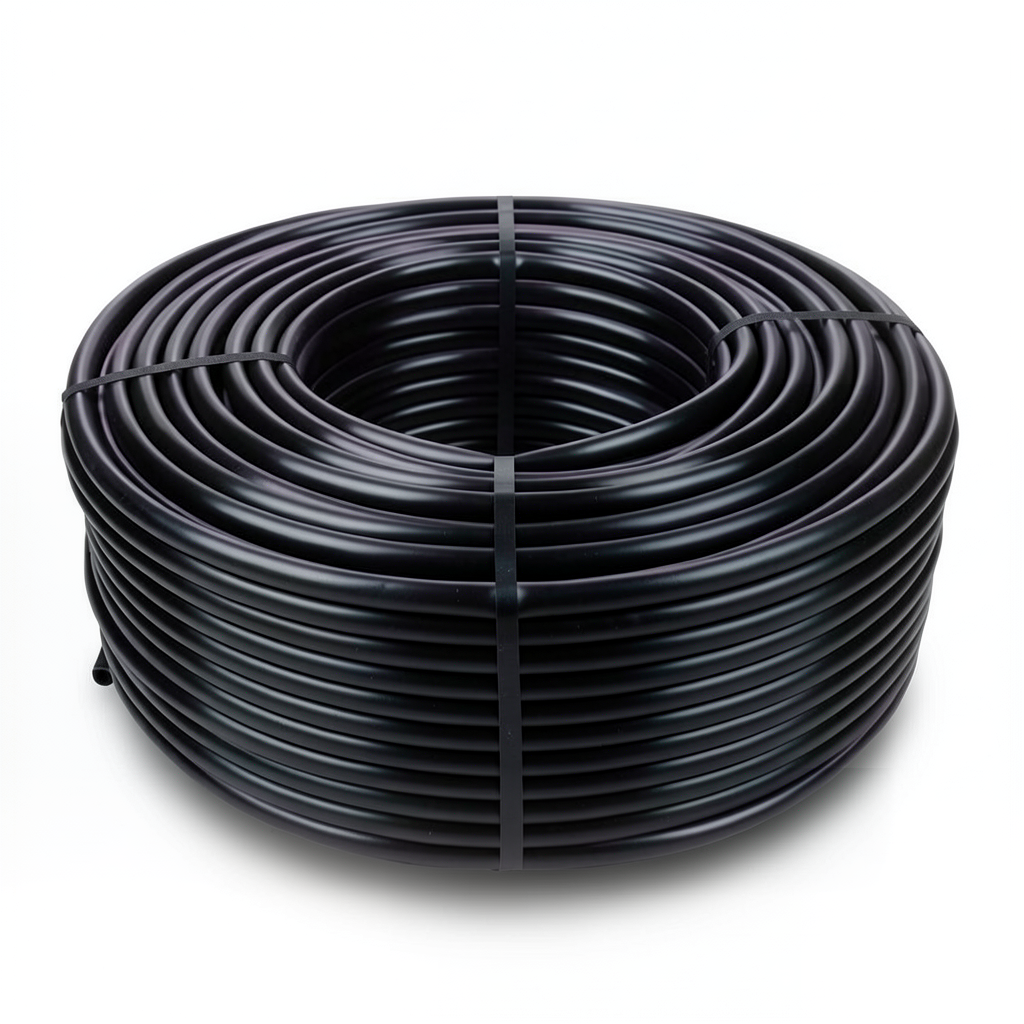 لفة أنابيب بلاستيك HDPE ضغط 6 بار PE 80 قطر خارجي 25 مم سمك 1.8 مم لون أسود