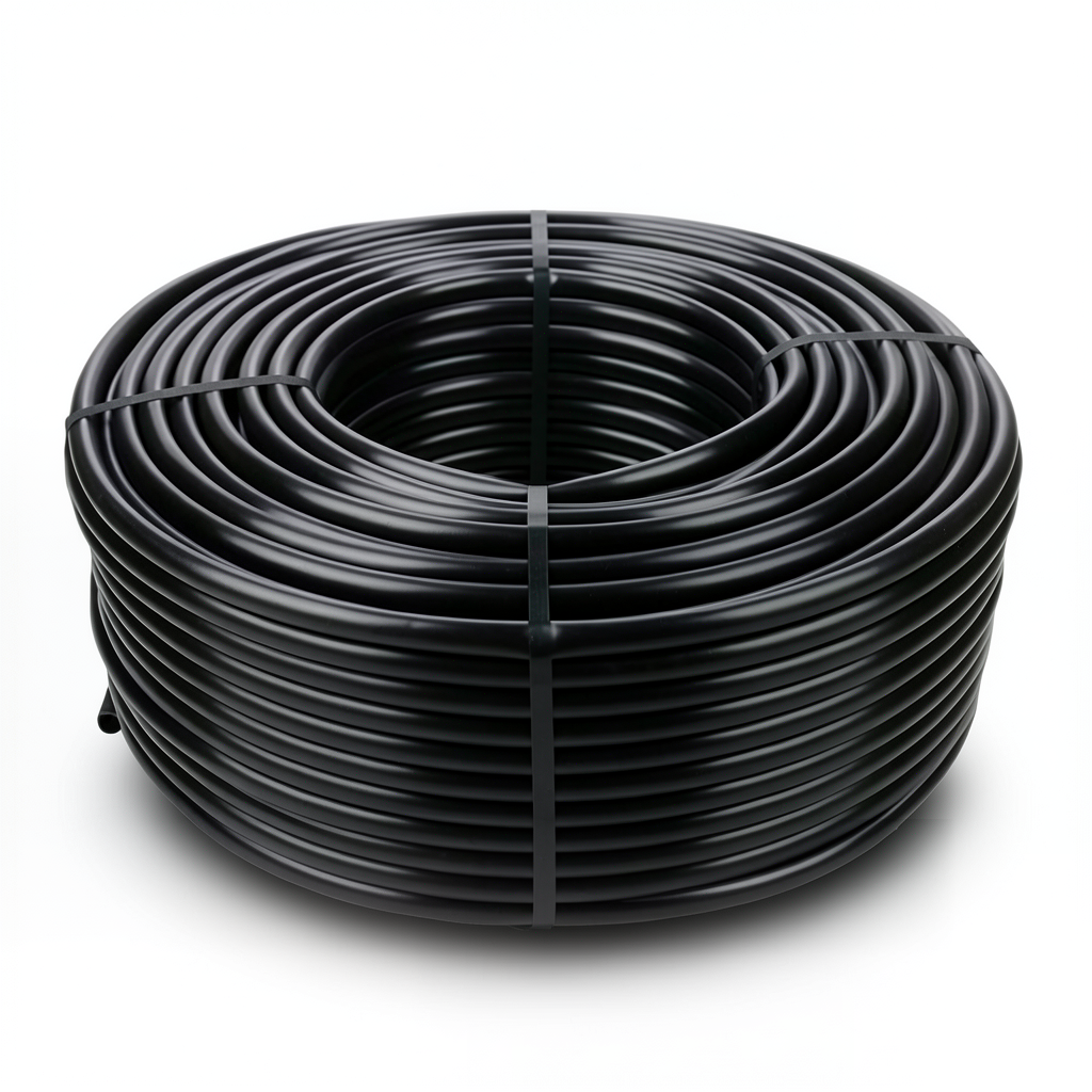 لفة أنابيب HDPE ضغط اسمي 6 بار PE 80 قطر خارجي 32 مم سماكة 1.8 مم لون أسود