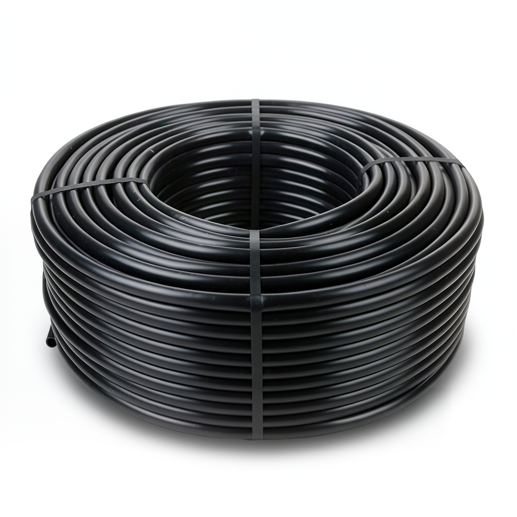 HDPE Coil Pipe Nominal Pressure 6 Bar PE 80 OD 50 mm Thickness 2.9 mm Black