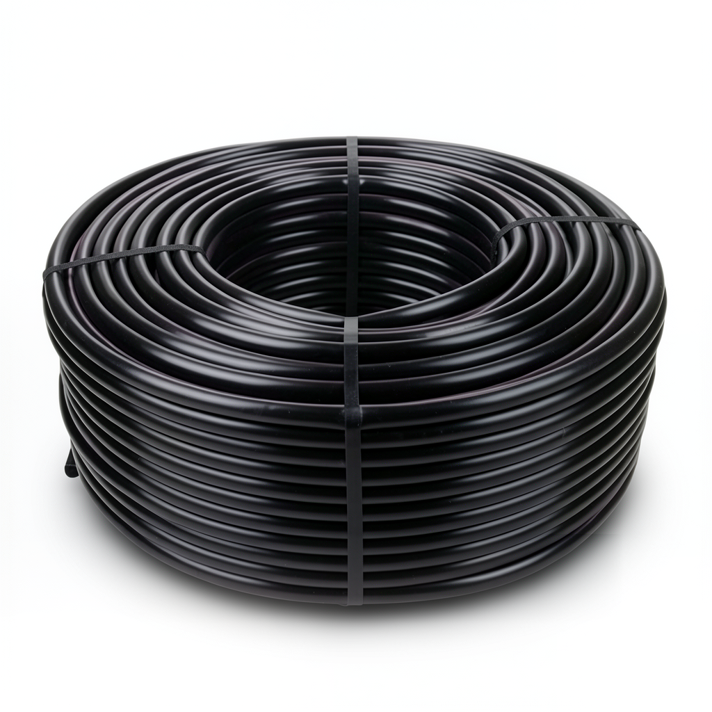 لفة أنابيب HDPE ضغط اسمي 6 بار PE 80 قطر خارجي 63 مم سمك 3.6 مم لون أسود